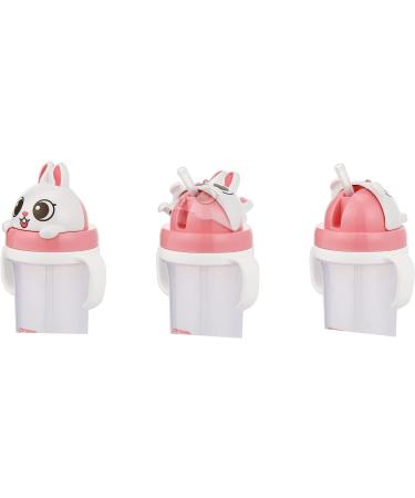 Edison Friends 3D Non-Spill Straw Cup - BPA Free, Platinum Silicone, White Rabbit Design | 10.1 Oz - Made in Korea - Buy Online on GoSupps.com