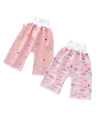 Baby Cotton Training Pants Cloth Diaper Skirts for Potty Training Blue 4-12T