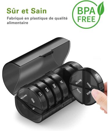 Sukuos Weekly Pill Organizer 4 Times a Day Extra Large - 7 Day Vitamins Holder Case | Colorful Medication Supplements Container with Double Protection - Buy Online on GoSupps.com