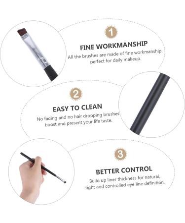 Didiseaon 12pcs Angled Eyebrow Brush Eyeliner Pencil Gel Liner Eyeliner Mini Brush Cosmetic Make up Bridegroom 16.00X0.20X0.20CM Black - Buy Online on GoSupps.com