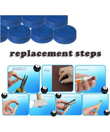 KECHIO 13mm Pool Billiard Cue Tips - Blue Snooker Cue Tips - Buy Online on GoSupps.com