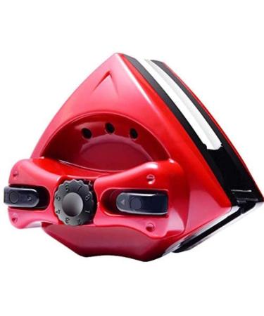 Double-sided Glass Wiper Cleaner Window Cleaner Wiper Glass Washing Cleaning Tool for Double Glazed Windows (Red)