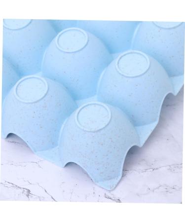 BUGUUYO Box Egg Holder Organizer Refrigerator Egg Holder Egg Container Household Egg Tray Blue 29*19CM - Buy Online on GoSupps.com