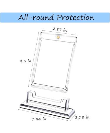 4 Pack Magnetic Card Holder with Base for Trading Cards | Baseball Card Protectors | Card Display Stand with Case | Acrylic Football Baseball TCG Display Case - Buy Online on GoSupps.com