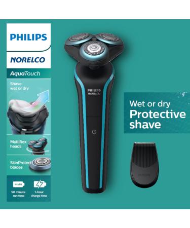 Philips Norelco Rechargeable Wet/Dry Electric Shaver for Men - Modern Steel Metallic - Buy Online on GoSupps.com
