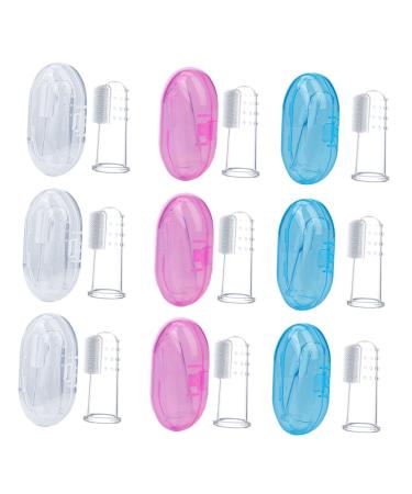 Tovinanna 9 pieces of finger toothbrush baby toothbrush toothing brush for toddler toothbrush mouth cleaning mouth cleaning massage device infant toothbrush