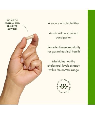 Swanson Psyllium Husk Dietary Fiber Supplement 610 mg 300 Capsules - (2 Pack) - Buy Online on GoSupps.com