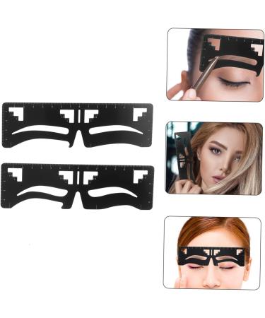 MAGICLULU 2pcs Eyebrow Ruler Female Eyebrow Makeup Stencil Makeup Tools Eyebrow Card Balance Stainless Steel - Buy Online on GoSupps.com
