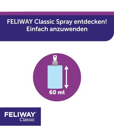 FELIWAY Classic Spray 60ml | Anti-Scratch Solution for Cats | Stop Furniture & Door Scratching - Buy Online on GoSupps.com