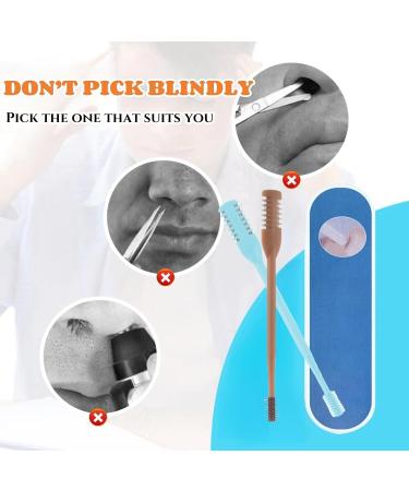 WEERSHUN 2-in-1 Nasal Hair Cutter - 2024 Double-Sided Nose Hair Knife & Portable Ear Picker - Manual 360 Rotating Nostril Hair Remover Tool for Men & Women (Blue 3pcs - Buy Online on GoSupps.com