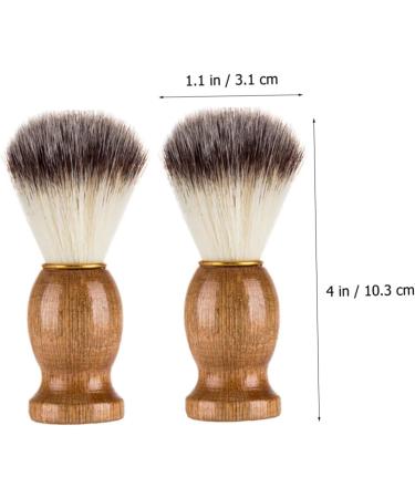Healeeved 2-Piece Wooden Handle Shaving Brush Set for Men - Premium Beard & Hairdressing Accessories - International Shipping Available - Buy Online on GoSupps.com