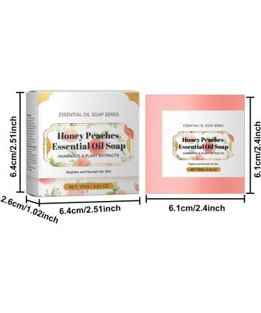  Cynamus 2 Pack Handmade Soap Natural Soap Organic Soap Solid Handmade Soap Peaches Face Body Soft Touch Soap Scented Skin Hair Body Soap - Buy Online on GoSupps.com