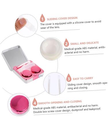 Partykindom 8-Piece Quadratic Lens Case Organizer - Colored Contact Lenses Storage Box with Mirror - Travel-Ready ABS Container - Buy Online on GoSupps.com