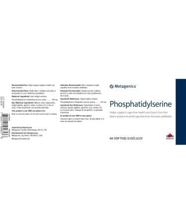 Metagenics - Phosphatidylserine - Brain Supplement - 60 Softgels - Buy Online on GoSupps.com