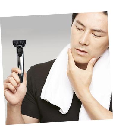 Minkissy Professional Razor Blade Set for Men - Short Handle Shaving Razor Plane | Premium Rubber & Metal Grooming Kit - Buy Online on GoSupps.com