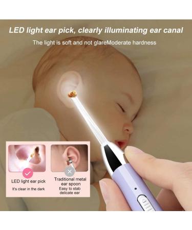 Ear Cleaner LED Light Ear Pick USB Rechargeable Ear Wax Removal Nose Clean Clip Baby Adults Ear Nose Clean Tweezers Remover Set (Color : Purple) - Buy Online on GoSupps.com