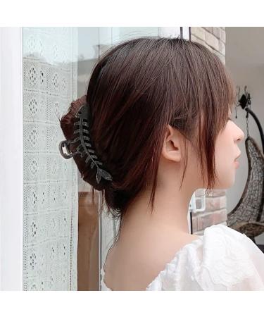 Fish Bone Hair Claw Clip - Non-slip Hair Styling Accessory for Women - Black Fishbone Design - Buy Online on GoSupps.com