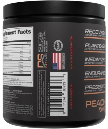 Bucked Up Original BCAA 2:1:1 Branched Chain Essential Amino Acids - Supplement Powder - | 100% Pure 2:1:1 Instantized Formula | Pre/Post Workout | 30 Servings | (Apple Jacked Flavor) - Buy Online on GoSupps.com