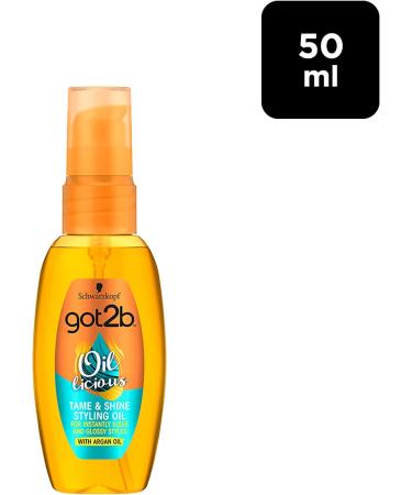 Schwarzkopf got2b Oil-licious Styling Oil Vegan Contains Argan Oil to Reduce Frizz and Leave Hair Sleek 50 ml - Pack of 6 - Buy Online on GoSupps.com
