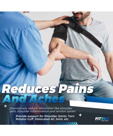 FITTOO Neoprene Shoulder Support Brace with Cold/Hot Pad - Joint Protection & Muscle Relief - Buy Online on GoSupps.com