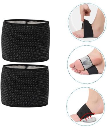 GLEAVI Arch Support Sleeves for Men & Women - Comfortable Foot Pad Portable & Breathable Ideal for Outdoor Use - 1 Pair Black (11.6x6cm - Buy Online on GoSupps.com