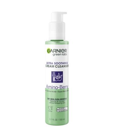 Garnier Green Labs Amino-Berry Soft Gentle Facial Cream Cleanser Hydrates and Soothes Skin  5.07 fl oz - Buy Online on GoSupps.com
