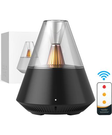 JIAWEN 150ML Ultrasonic Cool Mist Essential Oil Diffuser - Air Fresh Aromatherapy Humidifier with LED Candle Light for Home & Office in Black - Buy Online on GoSupps.com
