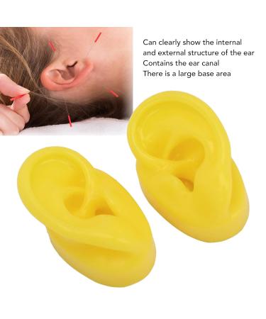 Pair of Yellow Silicone Ear Acupuncture Models - Waterproof, Soft & Bubble-Free - Buy Online on GoSupps.com