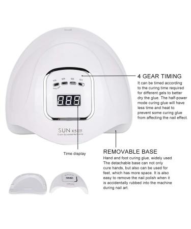 150W Nail Dryer Lamp - UV/LED Nail Art Curing Light with Timer (EU Plug) for Gel Polish Manicure Tool - Buy Online on GoSupps.com