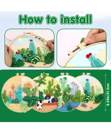 IMZAY 4 Set Needle Felting Tools Kit for Beginners - Wool Supplies with Bag, Picture Frame, Needles, Foam Pad, Cloth & Instructions for DIY Projects - Buy Online on GoSupps.com