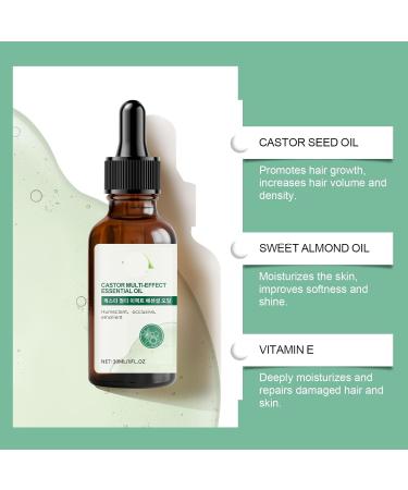 Multi-Effect Essential Oil: Hair Strengthening Lash/Brow Nourishing & Skin Moisturizing - Daily Care(1PCS) 1 Fl Oz (Pack of 1) - Buy Online on GoSupps.com