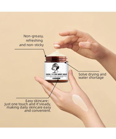  G n rique Tallow and Honey Balm Tallow and Honey Face Balm Facial Moisturizer for Women - Non-Greasy Body Butter Cream for Face Nourishing Skin Care Cream - Buy Online on GoSupps.com