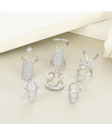 vreplrse Versatile Adjustable Copper Ring For Different Finger Sizes Nail Rings Are Made Of Electroplated Copper Rings For Women 02silveryKY1734 - Buy Online on GoSupps.com