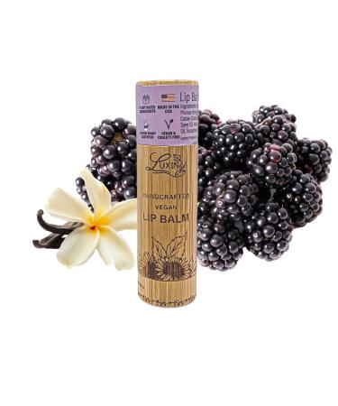 Luxiny Lip Balm in a Bamboo Tube Vegan Natural Moisturizing with Sunflower Wax and Vitamin E (Black Raspberry Vanilla) Black Raspberry Vanilla 1 Count (Pack of 1)