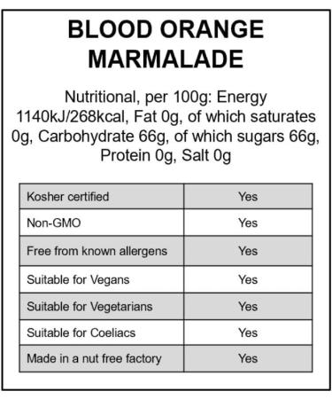 Wilkin & Sons Tiptree Blood Orange Marmalade Tins - 340g - Vegetarian Vegan Coeliac - Gluten Free - Pack of 6 - Buy Online on GoSupps.com