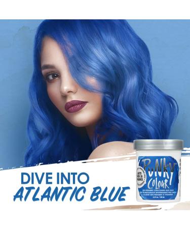 Punky Atlantic Blue Semi-Permanent Hair Color - Vegan, PPD & Paraben Free - 3.5oz (1 Pack) | Lasts up to 35 Washes - Buy Online on GoSupps.com