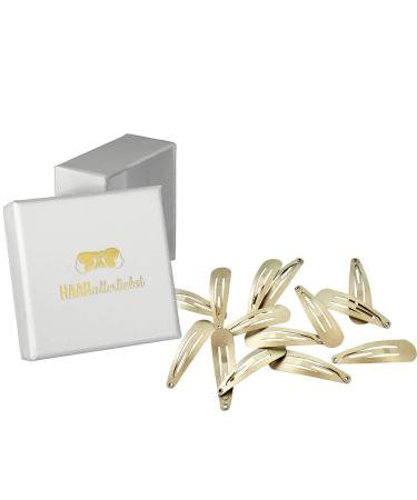 HAARallerliebst hair clips (14 pieces | shimmering gold | 3.9 cm) including box for storage (box color: white) - Buy Online on GoSupps.com