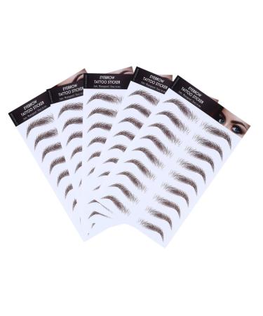 NOLITOY 5pcs Eyebrow Stickers Shaping Brow Shaper Eyebrow Transfer Stickers Miss Eyebrow Trimming Blush 21x15cm Brown
