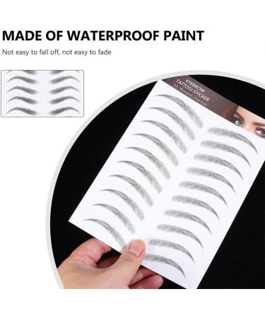 FOMIYES 9 Sheets Waterproof Eyebrow Stickers Black Stickers Eyebrow Transfers for Women Artificial Eyebrow - Buy Online on GoSupps.com