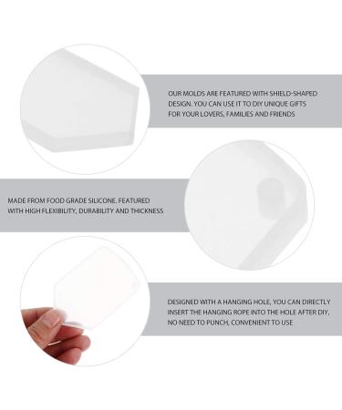 COHEALI 4 Pcs Pendant Mold Keychain for Crafts Hanging Tag Pet Tag Pendant Charms Silicone Mold Fudge Epoxy Whitex2pcs 5.1X7.8CMx2pcs - Buy Online on GoSupps.com