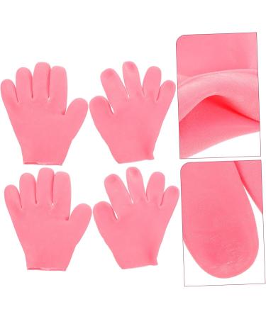 minkissy 2 Pairs Moisturizing Gloves Mittens Lotion Silicone Gloves Sleeping Gloves for Dry Hand Women Gloves for Sleeping Dry Hand Gloves Soft Silica Gel Pink Full Foot Cover Miss - Buy Online on GoSupps.com
