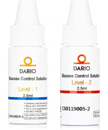 Dario Glucose Control Solution for Test Strips Levels 1 & 2 (2.5ml)
