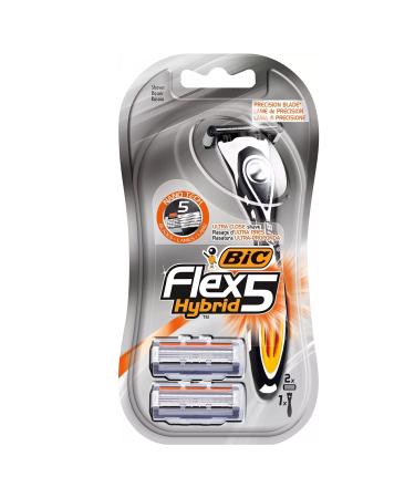 BIC Flex Hybrid Razor 5 Blades Precision Razor Refill Heads
