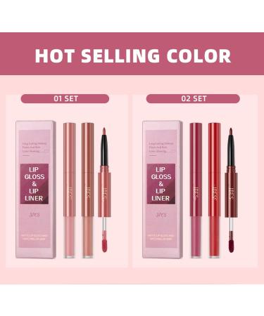 3PCS Matte Liquid Lipstick & Lip Liner Kit - Long-Lasting Waterproof 2-IN-1 Pigmented Gloss Set for Effortless Lips Makeup (Set 01) | International Shipping Available - Buy Online on GoSupps.com