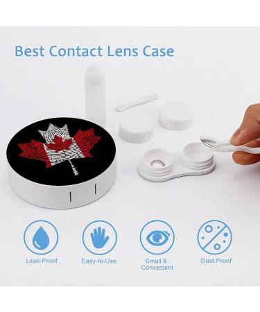 Canada Flag Contact Lens Case with Mirror | Cute & Portable Eye Travel Kit - Buy Online on GoSupps.com