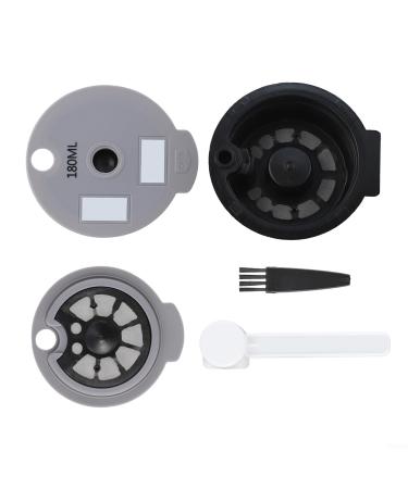 QOXEZY QOXEZY Reusable Coffee Capsule for Bosch Tassimo Coffee Machines 12g Brewing Capacity Includes 60ml and 180ml Lids a Spoon and a Cleaning Brush for a