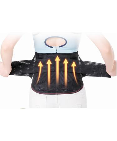Lumbar Support Lower Back Belt Brace Pain Relief Adjustable Fixed Lumbar Correction Breathable Protective Gear (Black X) - Buy Online on GoSupps.com