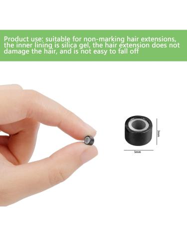 Jinlaili 500 Microrings for Hair Extensions - Black 3mm Nanorings Micro Loops & Micro Beads for I-Tip & Cold Extensions - Premium Silicone Quality - Buy Online on GoSupps.com