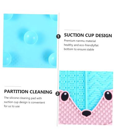 Buy Fox Scrub Makeup Cleaning Mat - Portable Brush Cleaner 17x15cm Blue | Essential Makeup Tools & Supplies for Flawless Cosmetics - Buy Online on GoSupps.com