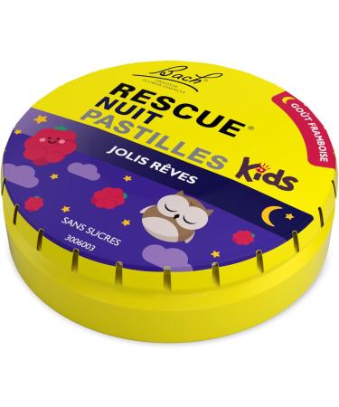 RESCUE NUIT KIDS - Jolis R ves - Pastilles Framboise Sans Alcool Sans Sucres - Apaisant Calmant et Relaxant pour Enfants - Favorise le Sommeil Serein et R parateur - 50g - Buy Online on GoSupps.com